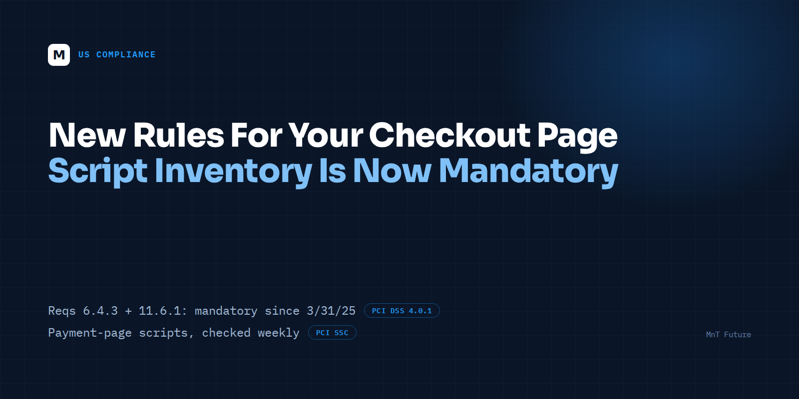 PCI DSS 4.0.1: New Payment Page Script Rules