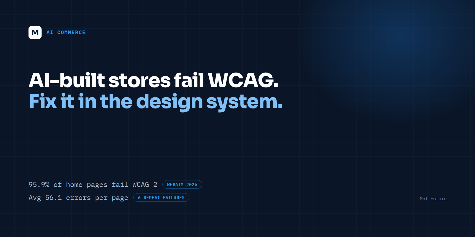 AI-Built Stores Inherit the Web's Accessibility Failures